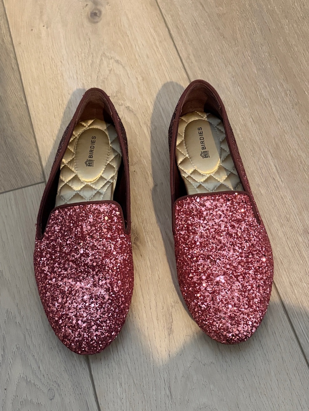 Birdies The Starling Rose Sparkle Glitter Slip-On Flats Loafers Size 7